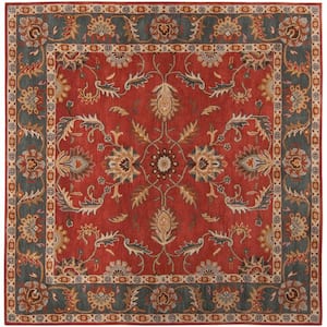 John Rust Red 6 ft. x 6 ft. Square Area Rug