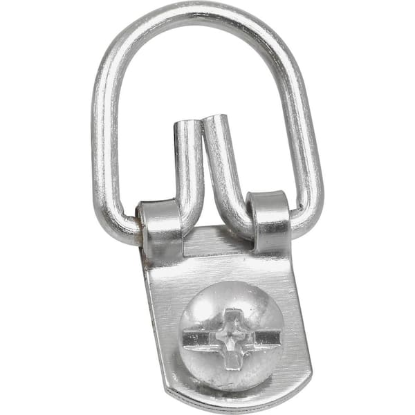 Small 1-Hole Zinc-Plated Steel D-Ring Hangers Value Pack (14-Piece)