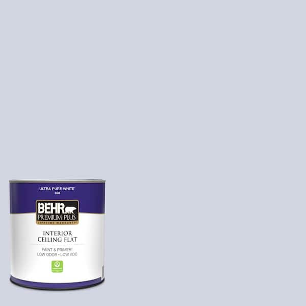 BEHR PREMIUM PLUS 1 qt. #PPU16-08 Hint of Violet Ceiling Flat Interior Paint