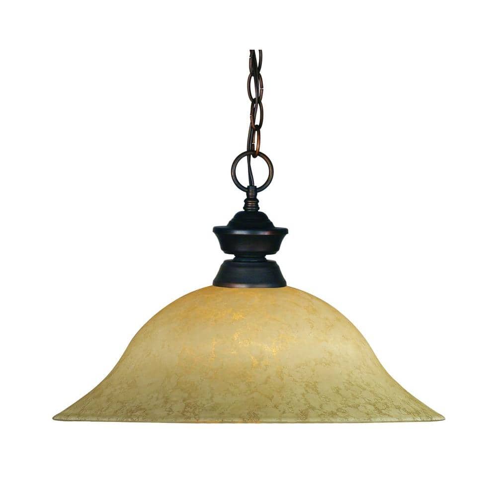 Lawrence 1-Light Olde Bronze Incandescent Ceiling Pendant