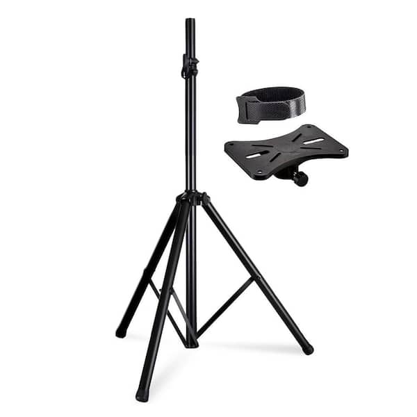 Adjustable Up to 72 in. Speaker Stand Tripod Floor Tall DJ Studio Monitor Stands Pole Mount in Black