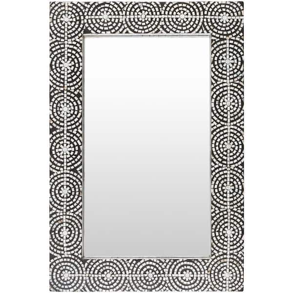 Artistic Weavers Medium Rectangle Black Modern Mirror (36 in. H x 24 in. W)