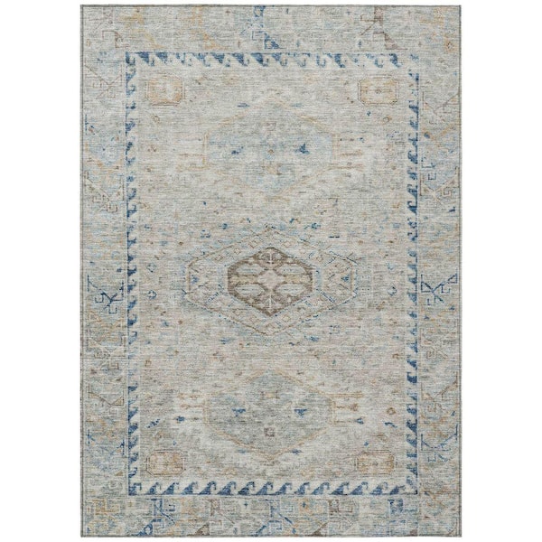 Chantille Machine Washable Indoor/Outdoor Abstract ACN2357 Linen 3 ft. x 4 ft. Area Rug