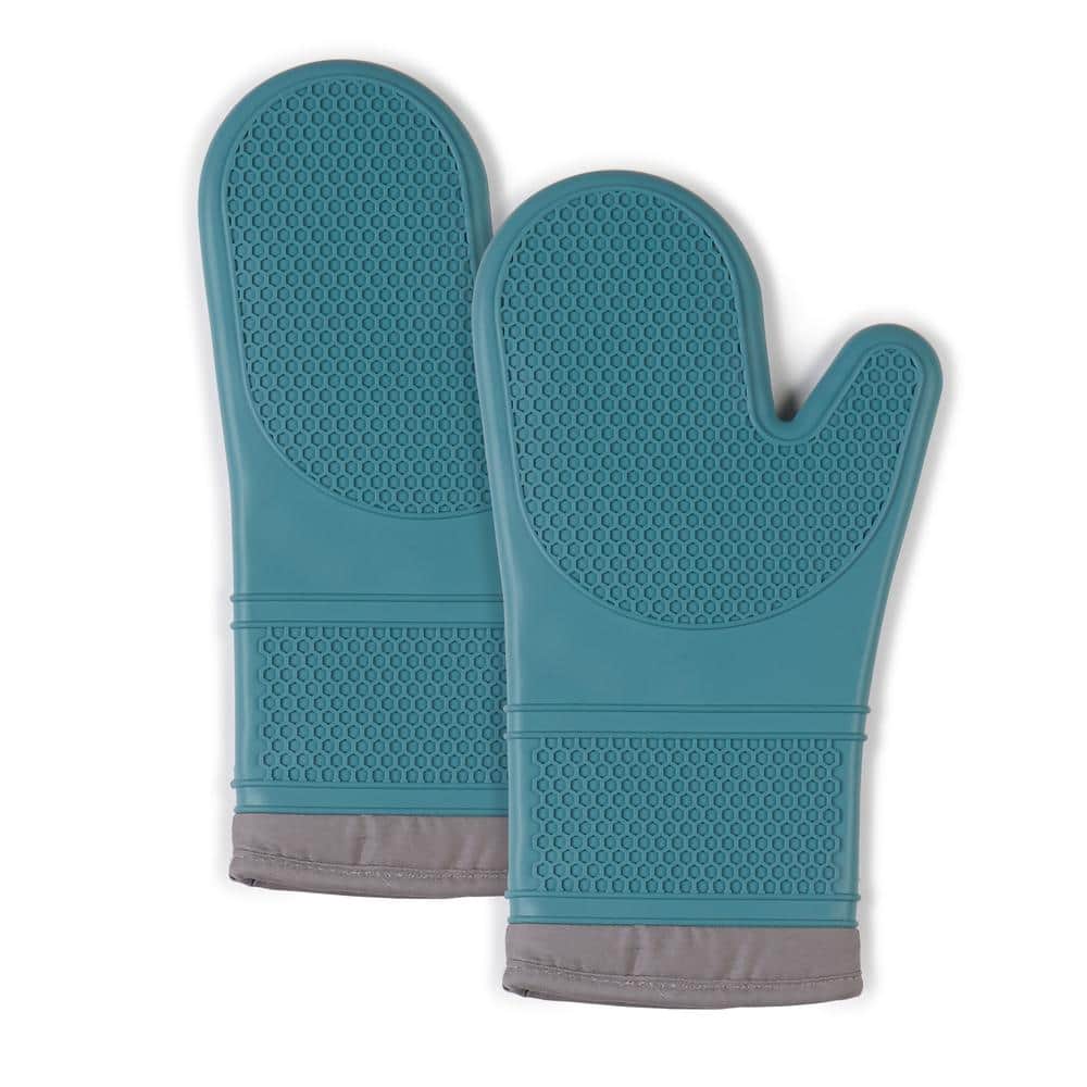 TOWN & COUNTRY LIVING Silicone Teal Oven Mitt 2 Pack O2005280TDEC 401 ...