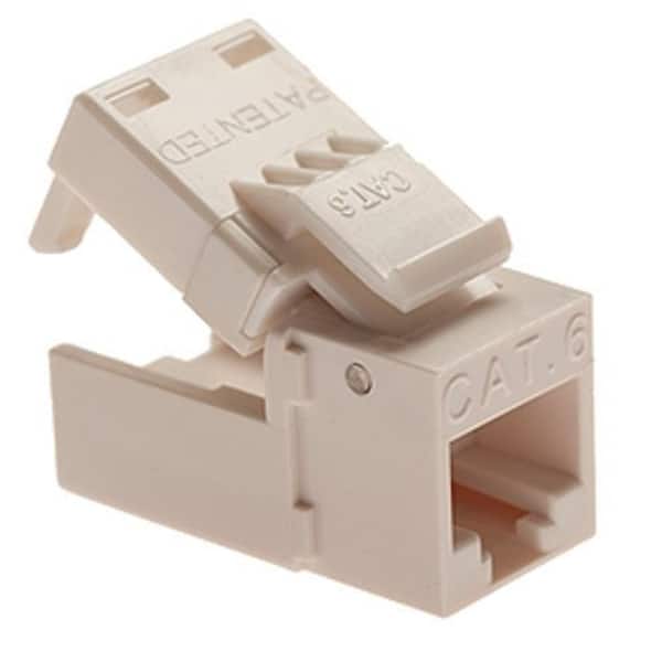 Platinum Tools EZ-SnapJack Cat6 Connector, White (10 per Bag)