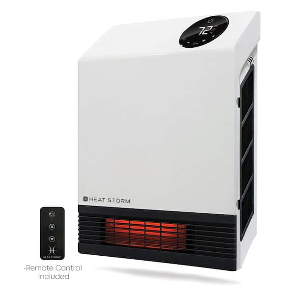 Heat Storm Deluxe Wall Unit 1,000-Watt Infrared Quartz Portable Heater with Built-In Thermostat and Over Heat Sensor