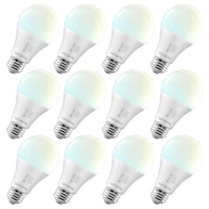 75-Watt Equivalent A19 Dimmable E26 LED Light Bulb, CRI90, 5CCT Selectable 2700K - 5000K, 1100 Lumens, 11-Watt (12-Pack)