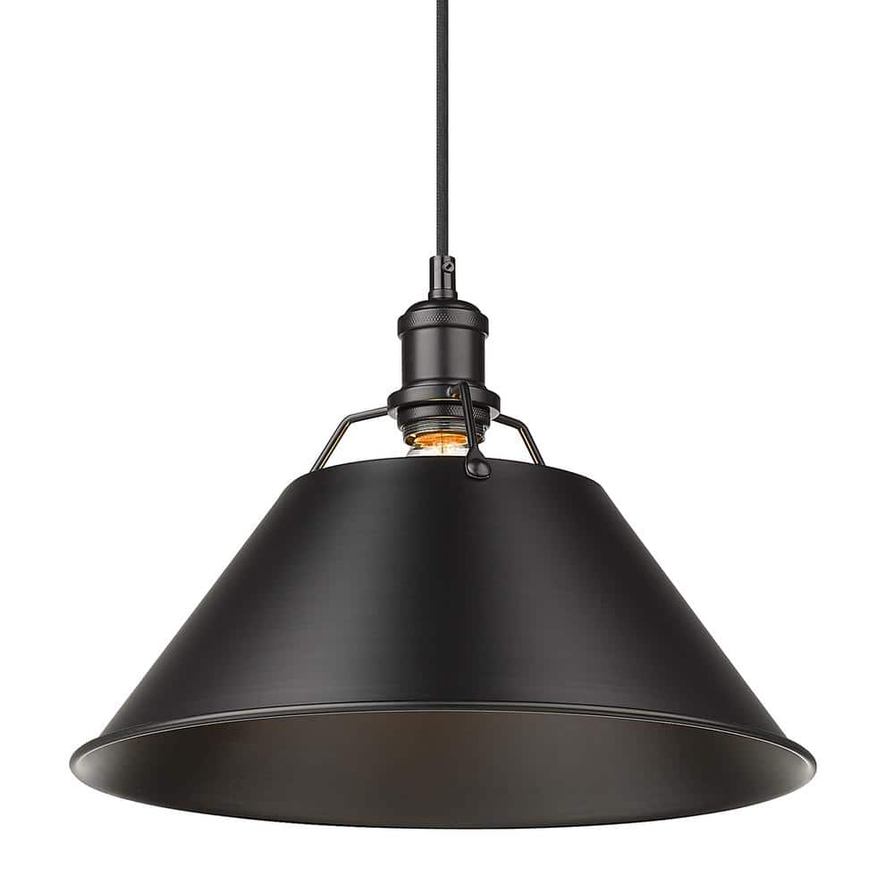 Matte Black Glass Transitional Pendant Light
