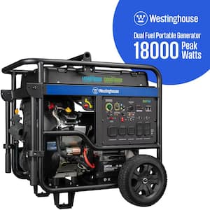 15,000/12,000-Watt Dual Fuel Gas and Propane Portable Generator with Remote Electric Start, Low THD, and 50 Amp Outlet