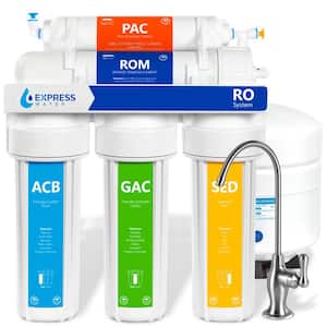 Reverse Osmosis 5 Stage Water Filtration System - with Faucet and Tank - 100 GPD