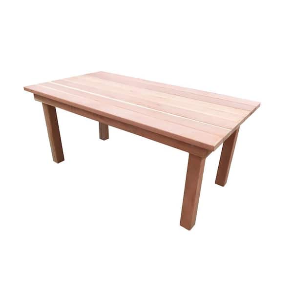 Farmhouse Natural Unfinished 10 ft. Redwood Outdoor Dining Table