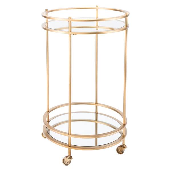 ZUO Round Gold Bar Cart