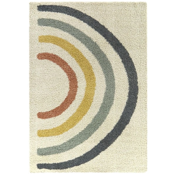 BALTA Anna Ivory 8 ft. x 10 ft. Striped Area Rug