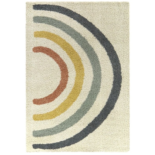BALTA Anna Ivory 5 ft. 3 in. x 7 ft. Striped Area Rug