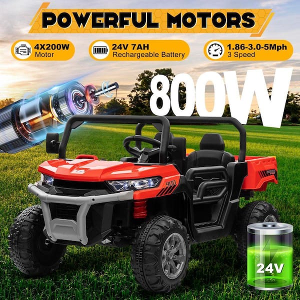 JOYRACER 24-Volt 4 x 200-Watt Ride on Toys with Remote, Metal