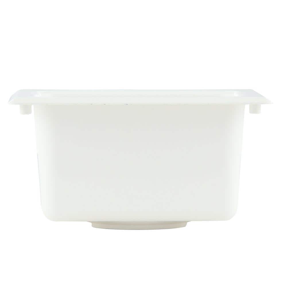 Mustee 15-inch x 15-inch White Fiberglass Bar Sink
