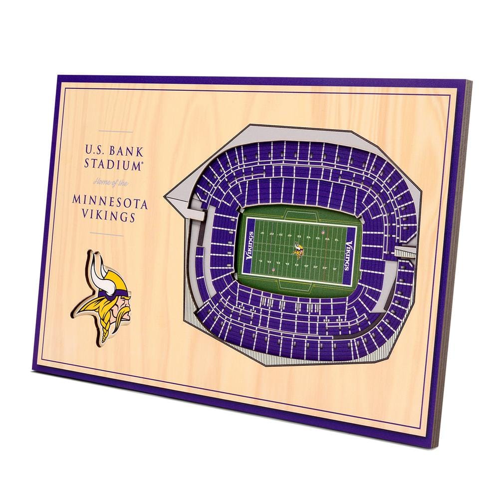 YouTheFan NFL Minnesota Vikings 6 in. x 19 in. 3D Stadium Banner-U.S. Bank  Stadium 0954088 - The Home Depot