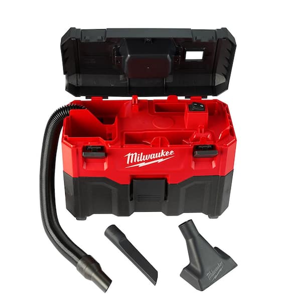 Milwaukee M18 18 Volt 2 Gal. Lithium Ion Cordless Wet Dry Vacuum w 2 M18 XC Extended Capacity 5.0 Ah Battery Packs 0880 20 48 11 1852 The Home Depot