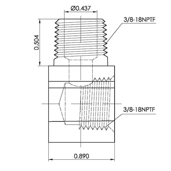 3/8 in. MIP x 3/8 in. FIP 90-Degree Brass Street Elbow Fitting