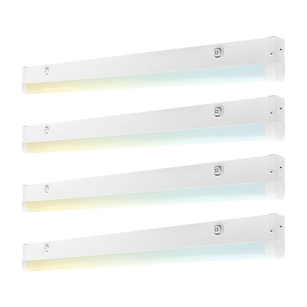 24 In. Integrated LED Linear Light, 3CCT, 15/20/25W, 1950-3250LM, Dimmable, 120-277V, Commercial Shop Light, DLC 4 Pack price history on PriceWatchPro