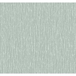 Sage Woodland Twigs Paper Unpasted Matte Wallpaper (27 in. x 27 ft.)