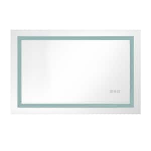 40 in. W x 36 in. H Rectangular Frameless Dimmable Anti-Fog Wall Bathroom Vanity Mirror in White