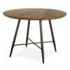 Forest Hill Round Reclaimed Wood Dining Table with Metal Legs