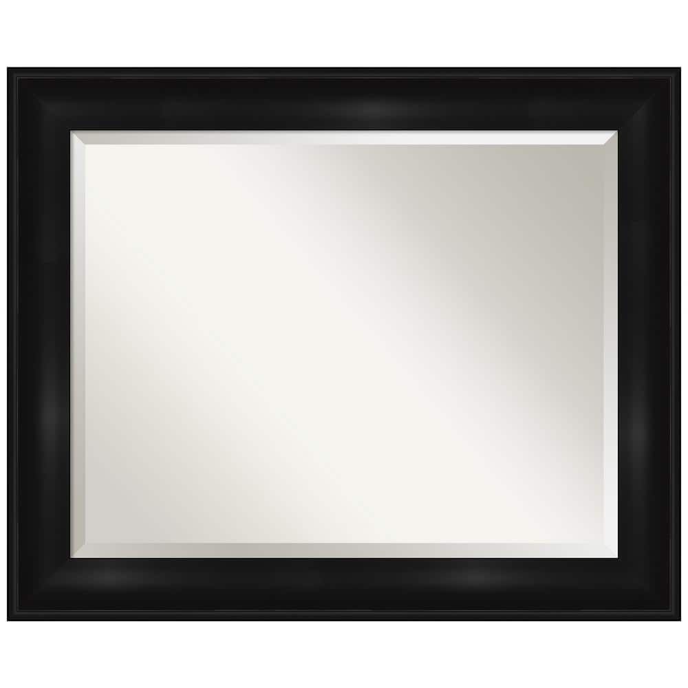Grand Black Frame Rectangular Vanity Wall Mirror 34"x28"