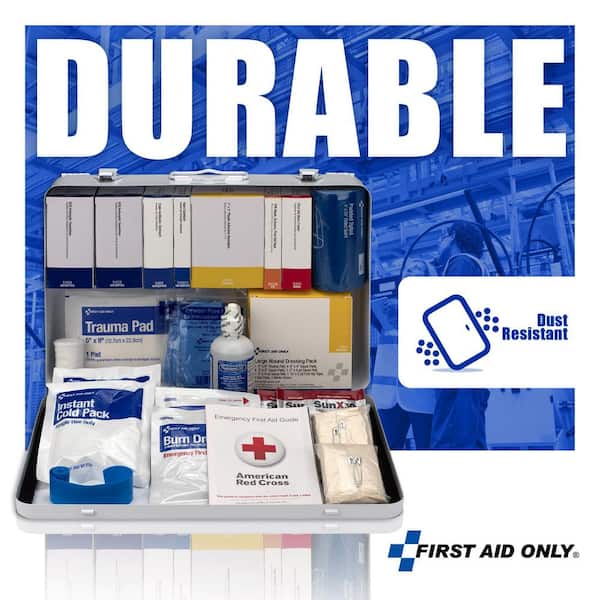First Aid Only 50-Person, Contractor Metal ANSI B Plus Metal First