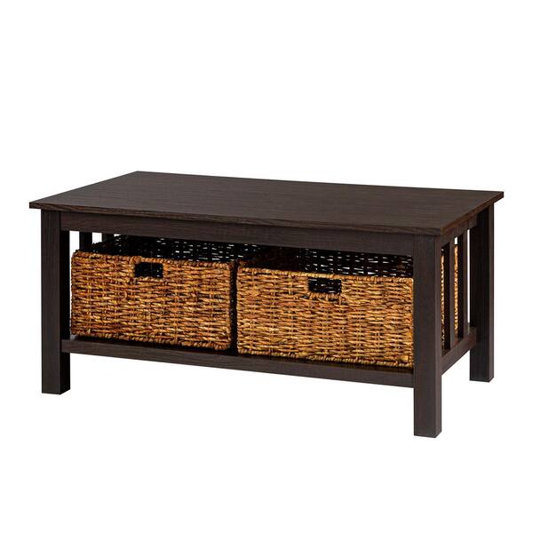 Walker Edison Furniture Company 40 In Espresso Medium Rectangle Mdf Coffee Table With Drawers Hd40mstes The Home Depot - Wicker Coffee Table With Drawers Walker Edison Furniture Company 40 In Espresso Medium Rectangle Mdf Coffee Table With Drawers Hd40mstes The Home Depot - Wicker Coffee Table With Drawers