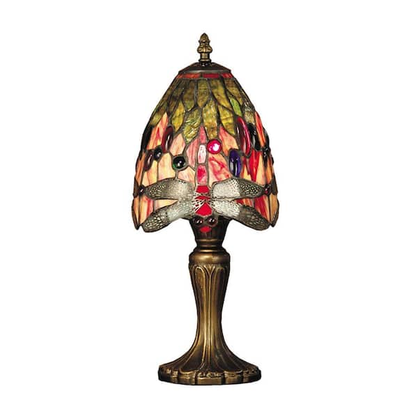 Dale Tiffany 15 in. Vickers Antique Brass Table Lamp