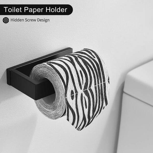 26.75 in Freestanding Toilet Paper Holder Black