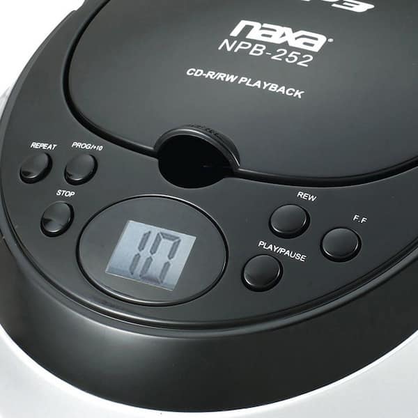 Naxa Black Portable Player with AM/FM Stereo Radio 98577696M - The Home Depot