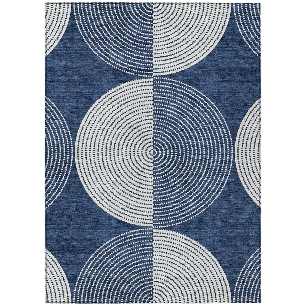 Chantille Machine Washable Indoor/Outdoor Abstract ACN2275 Navy 2 ft. 6 in. x 3 ft. 10 in. Area Rug price history on PriceWatchPro