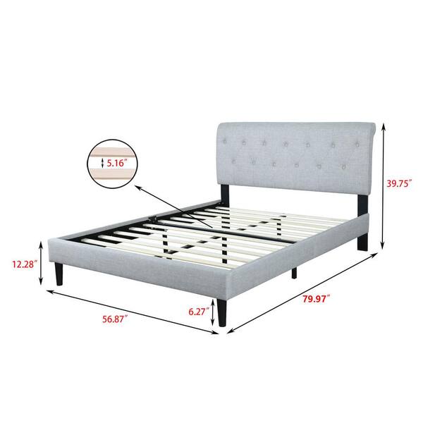 Ziruwu Full Upholstered Bed Frame Easy, How To Assemble A Full Bed Frame