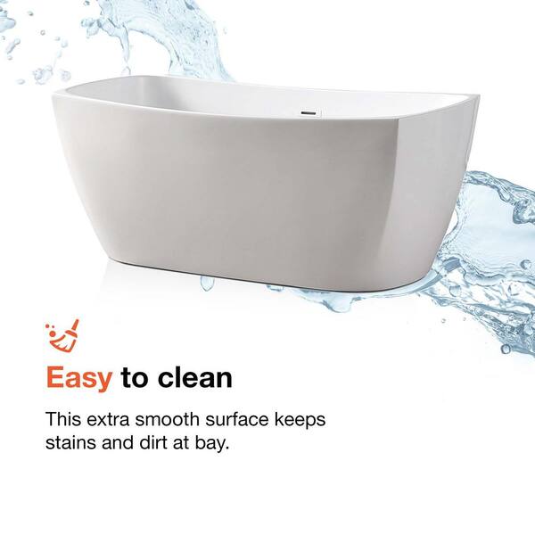 Glacier Bay Birkett 56 In Acrylic Flatbottom Non Whirlpool Bathtub In White Gbbba012 The Home Depot Glacier Bay Birkett 56 In Acrylic Flatbottom Non Whirlpool Bathtub In White Gbbba012 The Home Depot