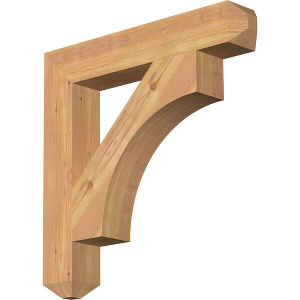 Ekena Millwork 3.5 in. x 22 in. x 22 in. Western Red Cedar Westlake Craftsman Smooth Bracket