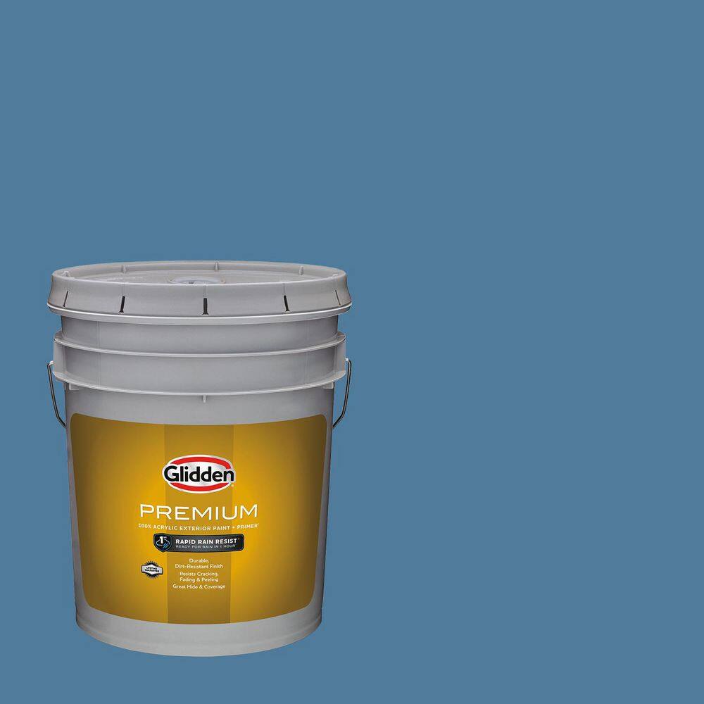 Glidden Premium 5 gal. Stormy Ridge PPG1159-5 Flat Exterior Latex