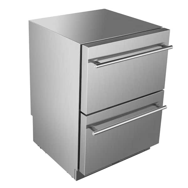 Transcend 24 in. 5.4 cu. ft. Built-In Or Freestanding Outdoor Refrigerator in Stainless Steel