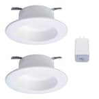 4in. Tunable CCT Smart Integrated LED Recessed Retrofit Trim (2-Pack) and Bluetooth Internet Access Bridge by HALO Home