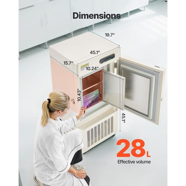 SKYSHALO Ultra Low Temp Freezer, 21.7 in. 0.99 cu. ft. Retro Mini