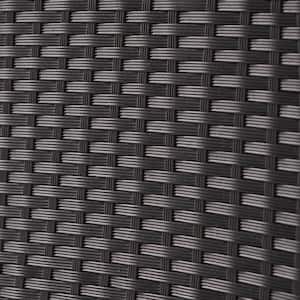 Luton Dark Brown Wicker Outdoor Patio Lounge Chair with Beige Cushion