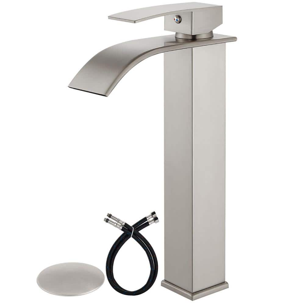 MTTCLE Single Handle Waterfall Vessel Sink Faucet Drain Kit Included ...