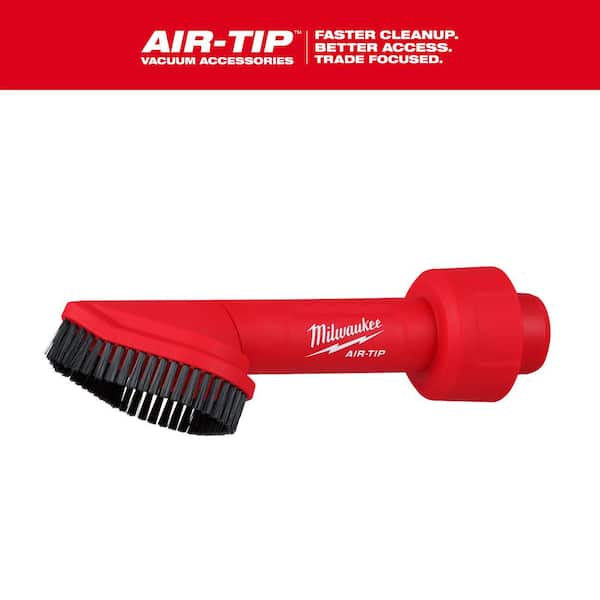 Milwaukee AIR-TIP 1-1/4 in. - 2-1/2 in. Rotating Corner Brush Tool Wet/Dry Shop Vacuum Attachment (1-Piece)