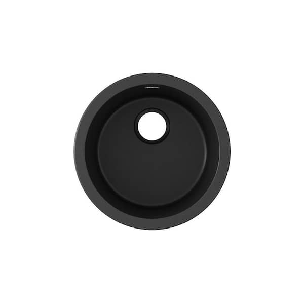 Elkay Quartz Classic Black Quartz 18.125 in. Single Bowl DropIn