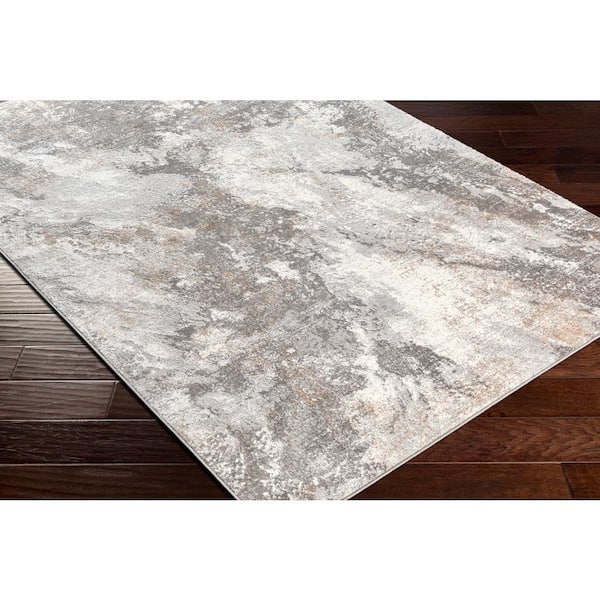 Allegro Light Grey 7 ft. x 9 ft. Modern Indoor Area Rug
