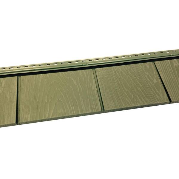 Grayne 6-1/2 in. x 60-1/2 in. Aged Grey Engineered Rigid PVC Shingle Panel 5 in. Exposure (24-Per Box)