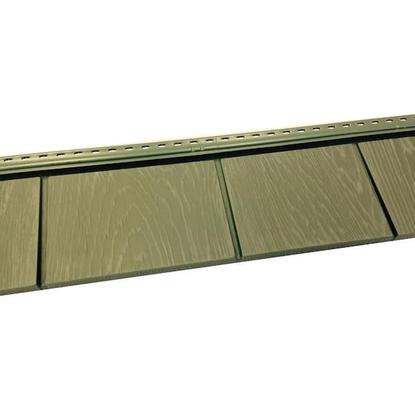 8-1/2 in. x 60-3/4 in. Ridge Moss Engineered Rigid PVC Shingle Panel 7.5 in. Exposure (32-Per Box)