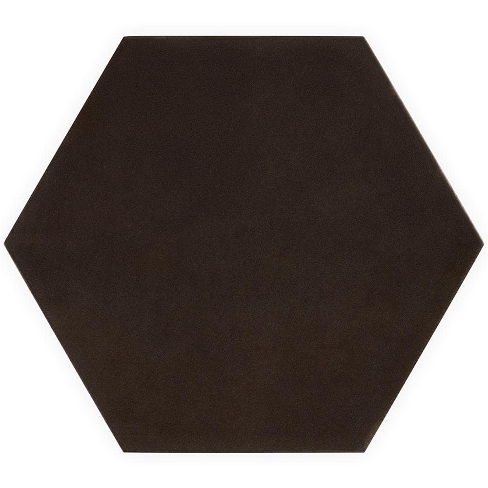 Eclipse Black Matte Porcelain Hexagon Floor and Wall Tile
