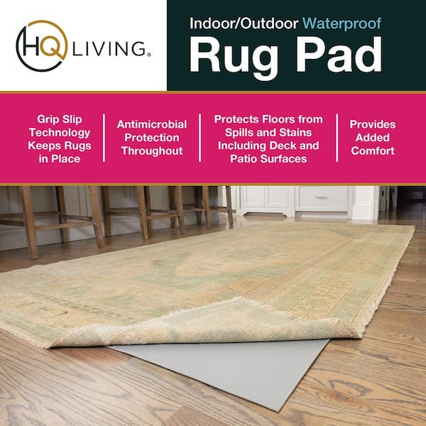 6 ft. x 9 ft. Indoor/Outdoor Non-Slip Waterproof Antimicrobial 3/16 in. Thick Rug Pad